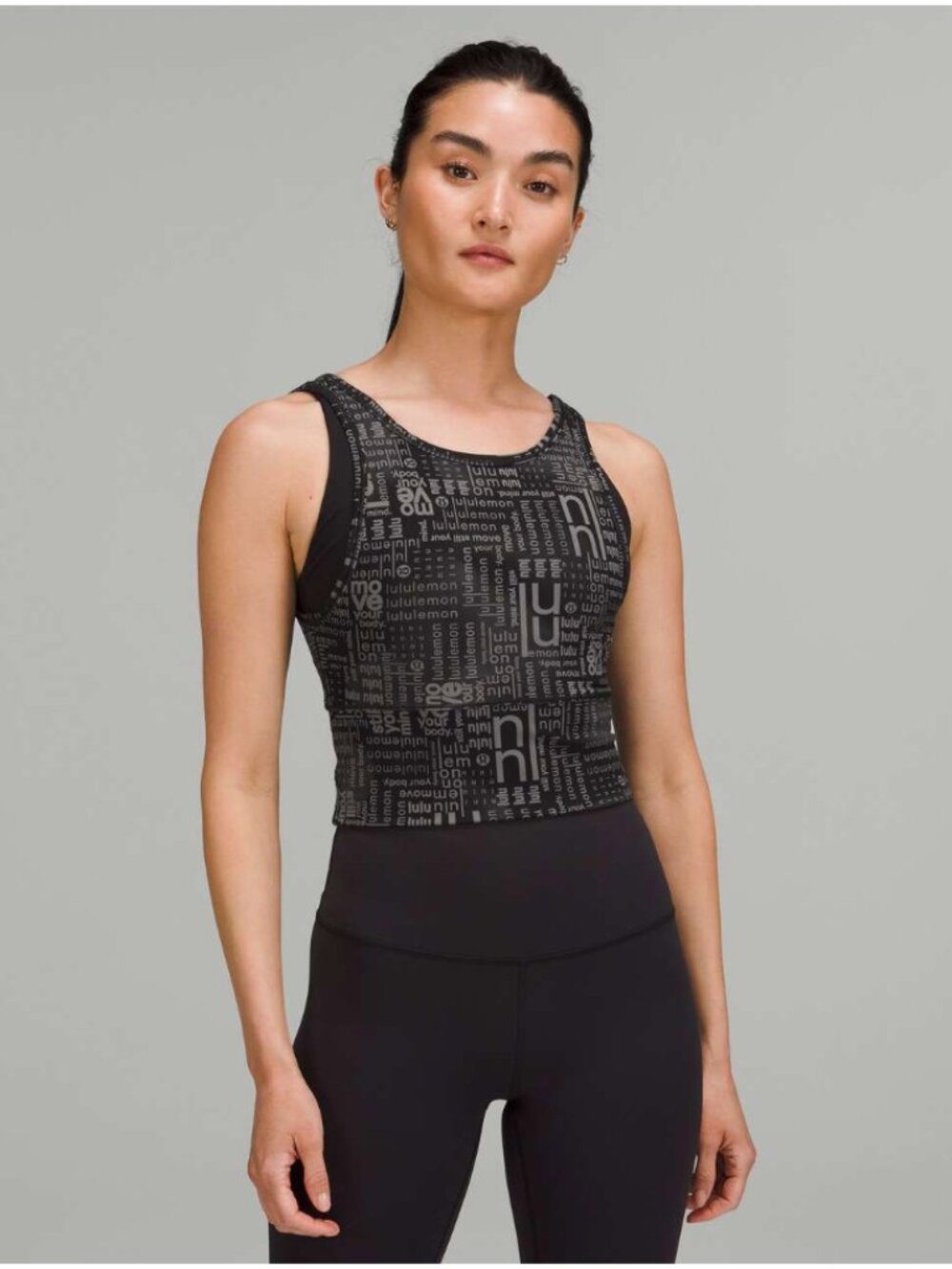 Lululemon Power Pivot Everlux Tank Top *Motif Lululemon Ombre Black Multi